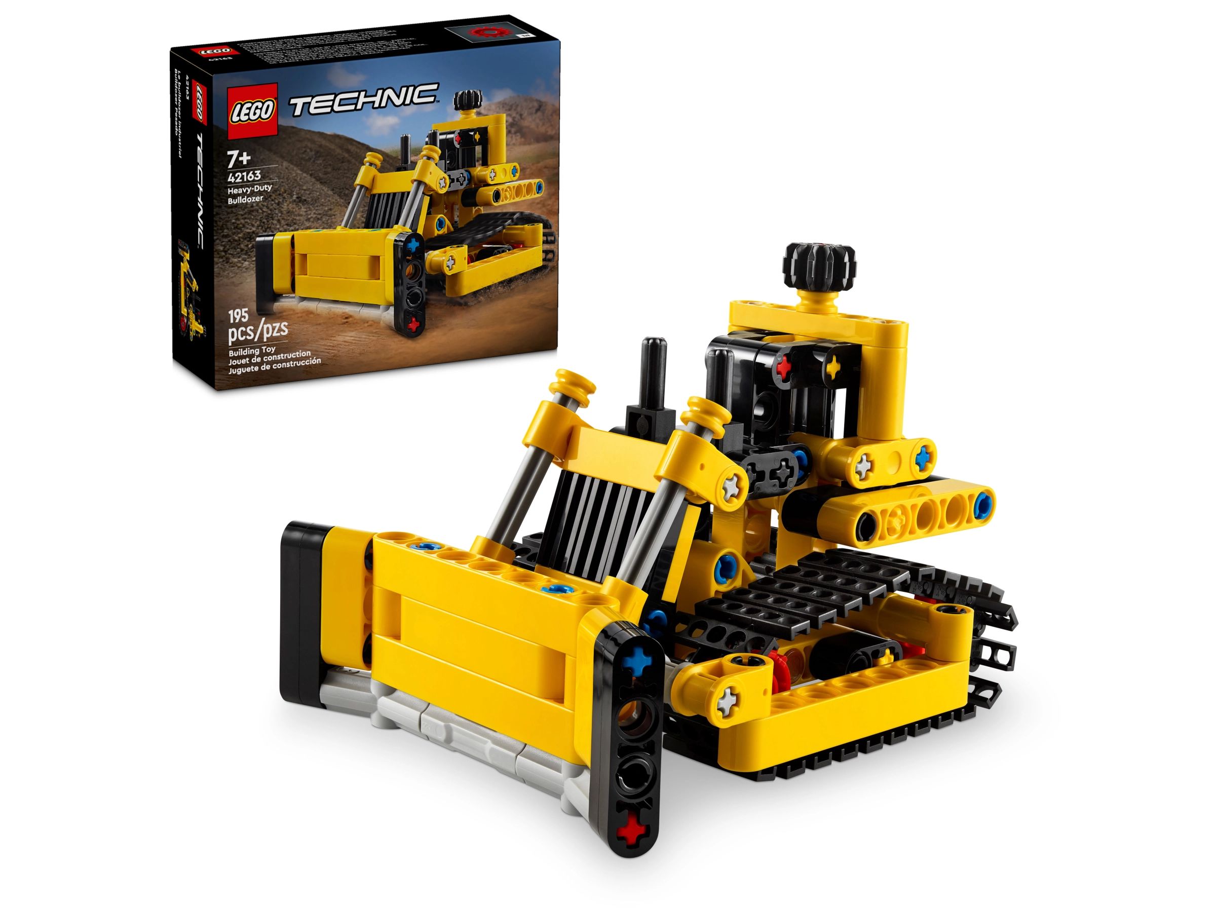 лего Technic серия, LEGO 42163 Мощный бульдозер, lego конструктор для  мальчика, лего для девочек