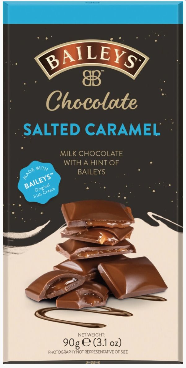 Молочный шоколад Baileys Chocolate salted caramel bar 90гр