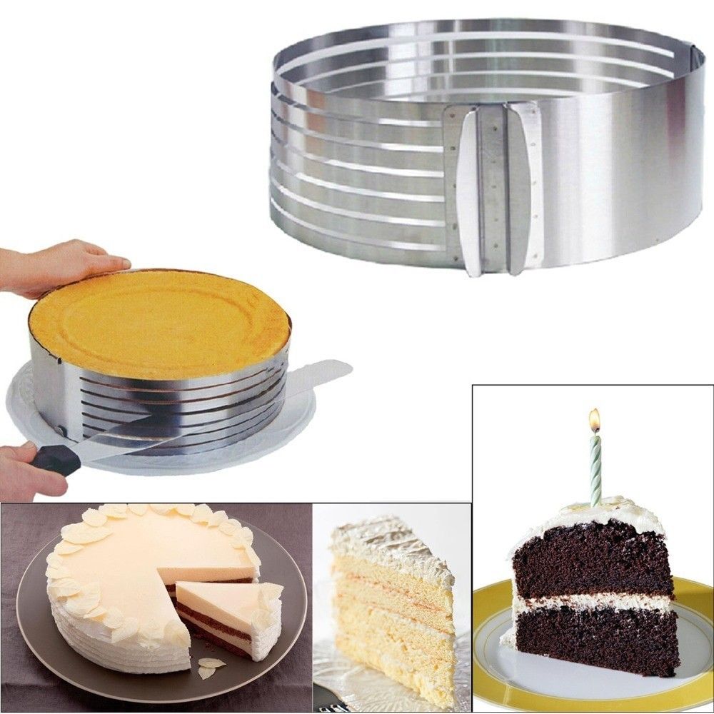 Форма-слайсер для нарезки коржей Cake slicing Tool, 15-20 см. Форма для торта "Cake Ring" регулируемая 16-30см.. Кольцо (форма для выпечки бисквита) no: Kc-1055. Кольцо для выпечки Cake slicing Ring. Какую нужно форму для бисквита