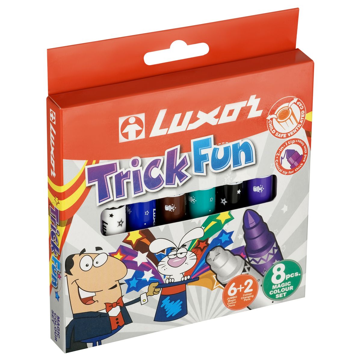 Фломастеры волшебные 8 цветов Luxor Trick Fun