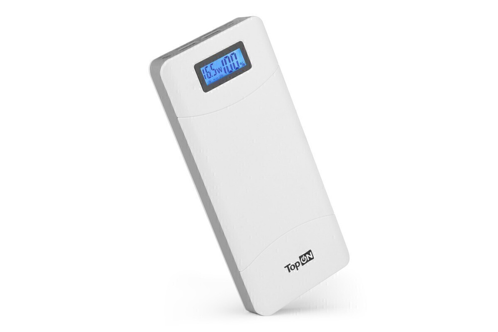 Внешний аккумулятор TopON TOP-T72/W 18000mAh (66.6Wh) QC 2.0, 2 USB для ноутбука, планшета, смартфона #1