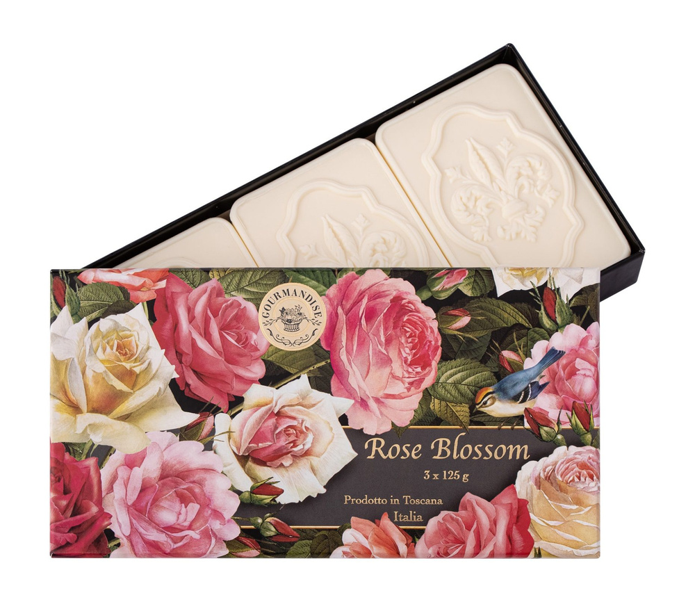 Набор натурального мыла с ароматом розы Gourmandise Savon Parfume Rose Blossom Set  #1