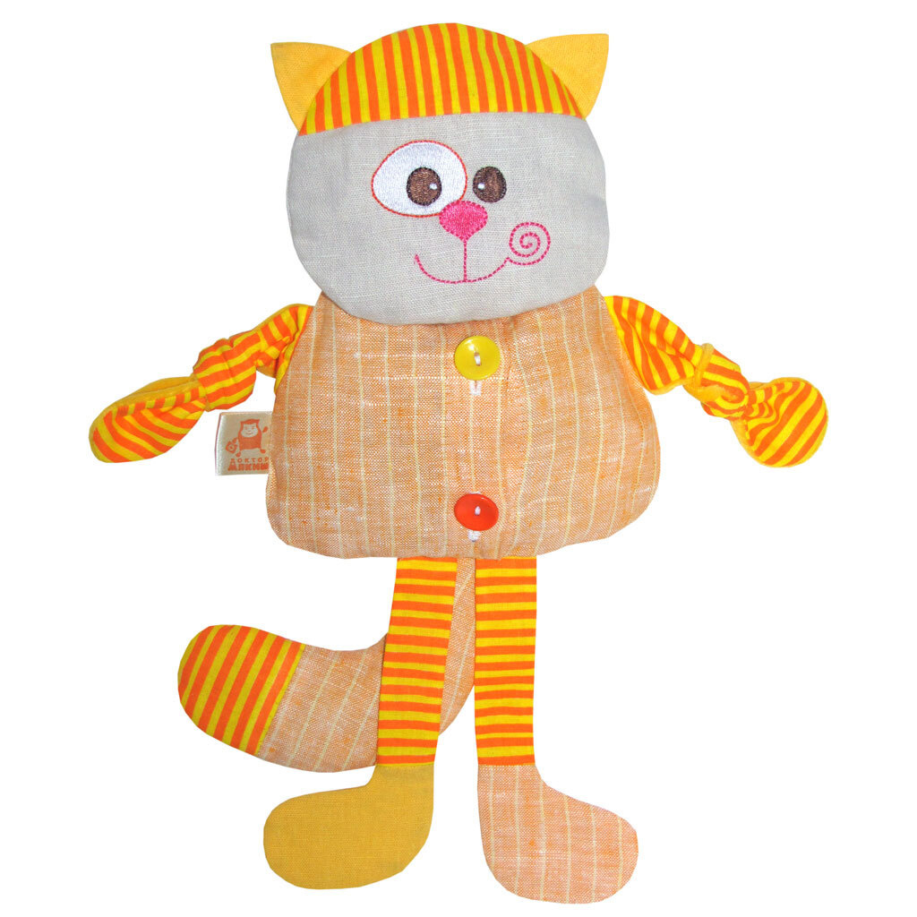 Игрушка грелка с вишневыми косточками Доктор Мякиш: Кот, Мякиши.  #1
