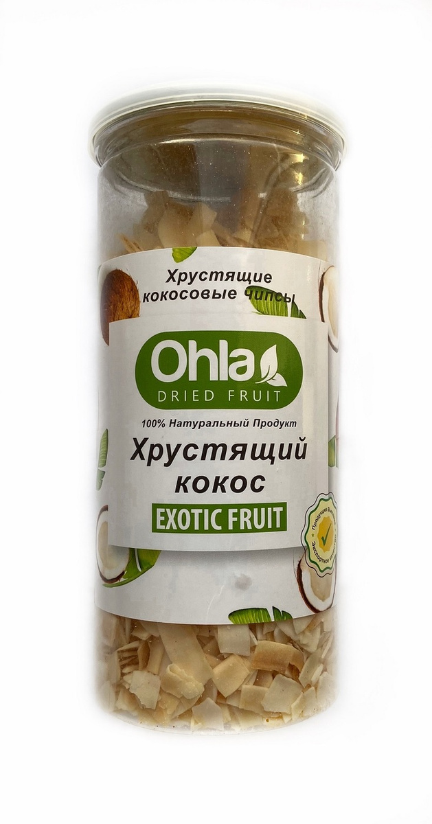 Кокос сушеный чипсы Ohla в банке 300 г — купить в интернет-магазине ...
