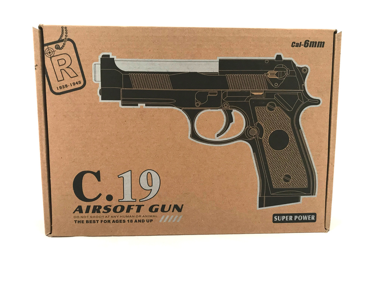 Игрушечный металлический пистолет C.19 Airsoft Gun — купить в интернет ...