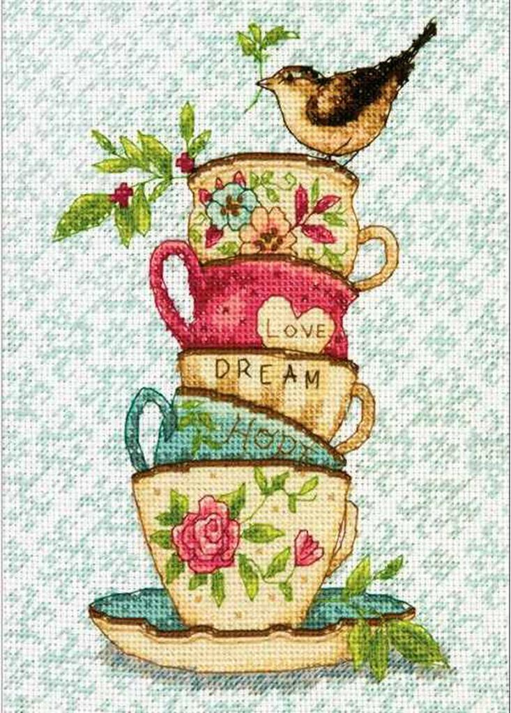 70 65171 DIMENSIONS Stacked Tea Cups 