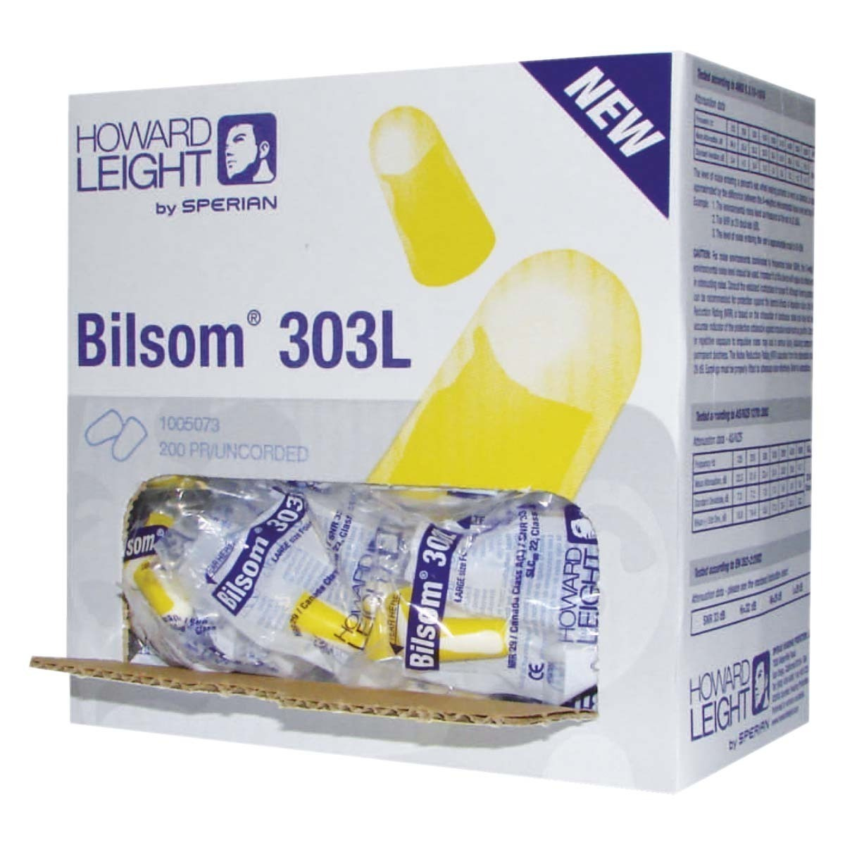 Беруши Honeywell Howard Leight, Билсом Bilsom 303 Large, упаковка 200 ...