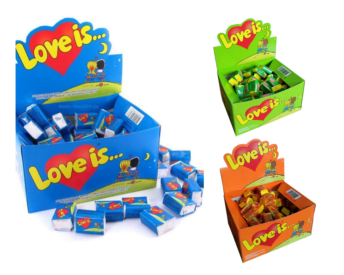 Жевательная резинка Love is 3 Блока по 100 шт — купить в интернет ...