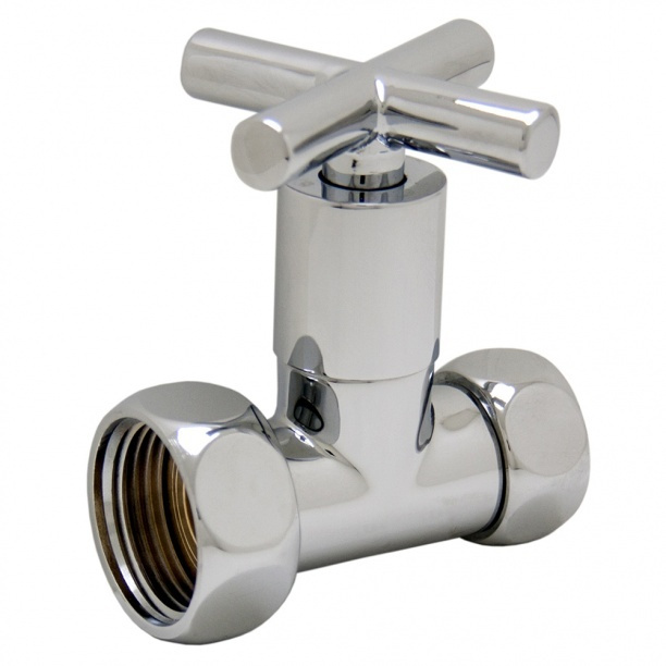 Вентиль прямой для полотенцесушителя крест РВ-РВ 1\"х3/4\" хром СТМ ...