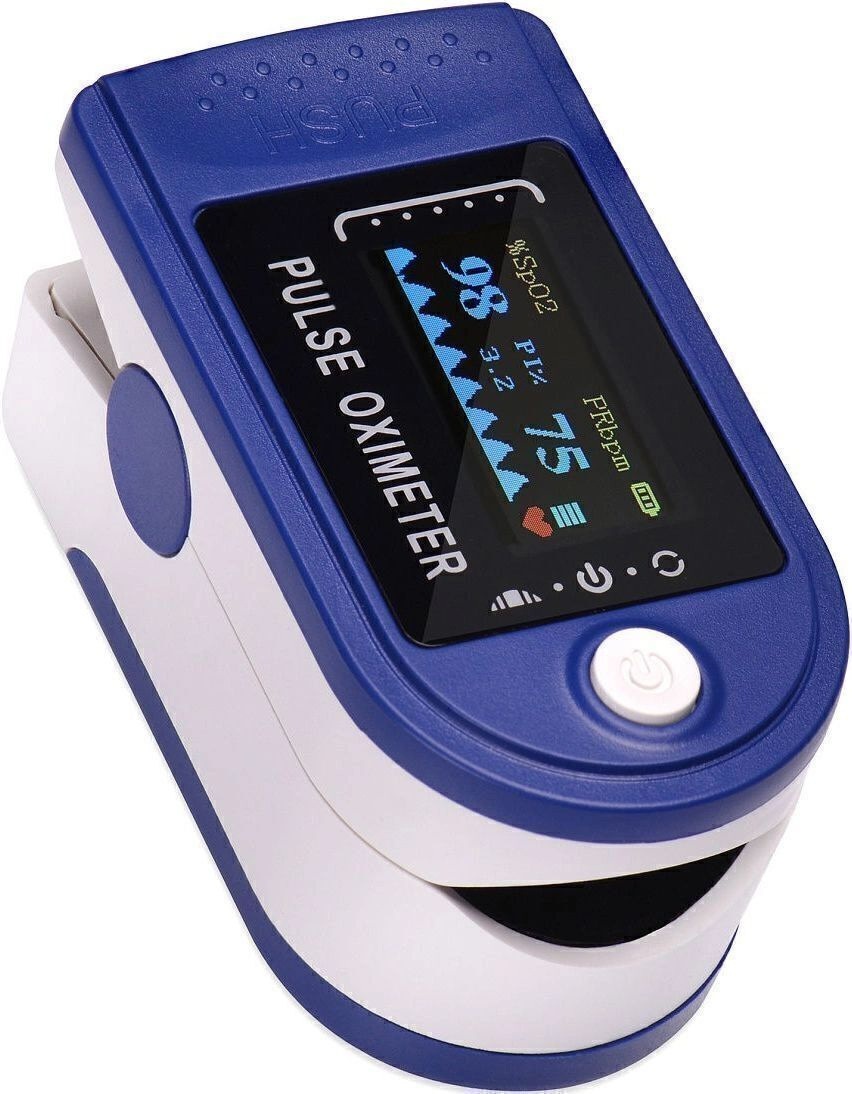 Пульсоксиметр на палец для измерения уровня кислорода в крови и пульса .