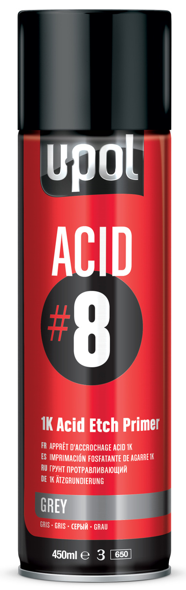 Грунт протравливающий ACID#8 U-POL аэрозоль 450мл. — купить в интернет ...