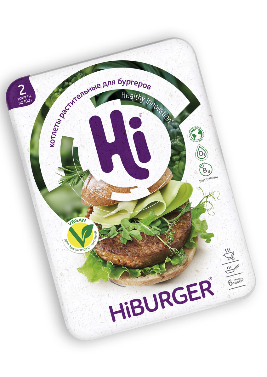 Котлеты растительные Hiburger для бургера Hi, 200 г #1