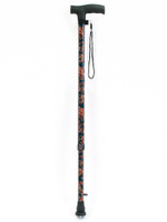 Трость телескопическая с прямой пластмассовой ручкой ТР1 (ПР) (Весенний сад) с устройством против скольжения Штырь. Спонсорские товары