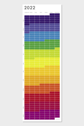 Календарь 2022 настенный POSTERMARKT, размер 30х90 см, разноцветный, календарь в подарочном тубусе. Лучшая цена