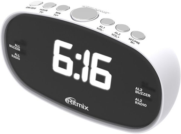 Электронные часы с радиоприемником Ritmix RRC-616 (белый) купить по ...