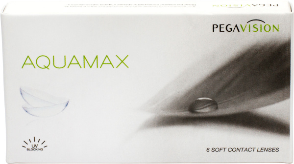 Линзы контактные Aquamax Pegavision, двухнедельные 6 шт +2.5 Радиус ...