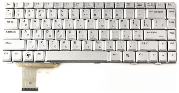 Клавиатура для ноутбука Asus Z99 W3 W3000 A8 Серебро P/n: 04GNCB1KRU10 ...