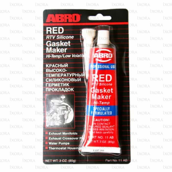 Abro герметик прокладочный высокотемпературный abro masters red gasket ...