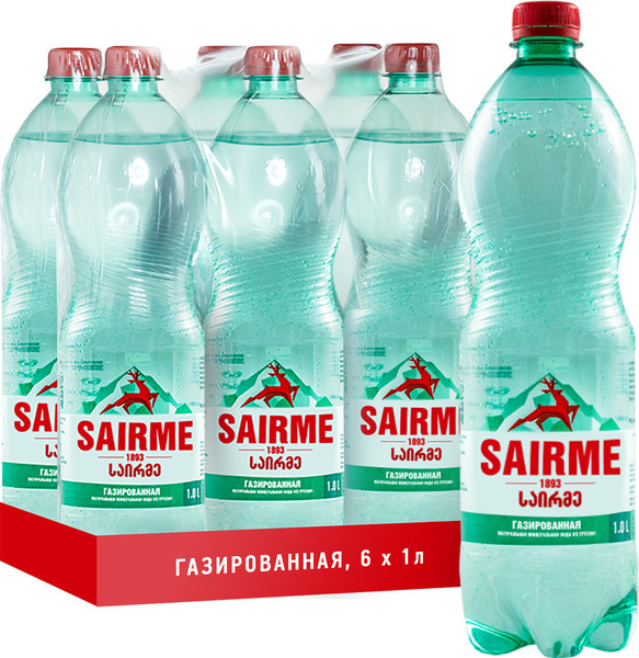Sairme Вода Минеральная Газированная 1000мл. 6шт - купить с доставкой ...