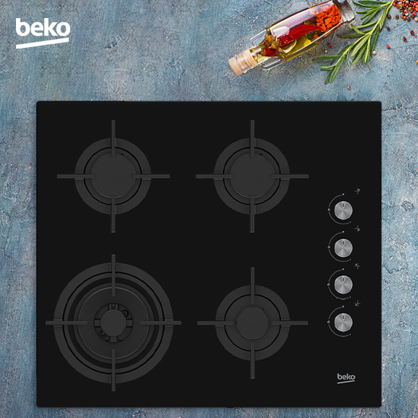 Газовая варочная панель Beko HILW 64122 S, черный купить по низкой цене ...