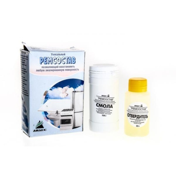 Эмаль Анлес для реставрации ванн, Силиконо-эмульсионная, Глянцевое ...