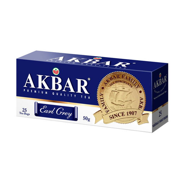 Чай в пакетиках AKBAR Акбар Граф Грей, 24 упаковки по 25 пакетиков ...