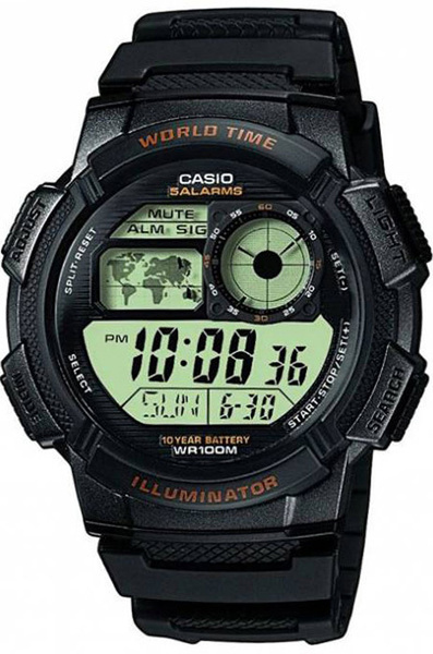 Электронные мужские наручные часы Casio Collection AE-1000W-1A с ...