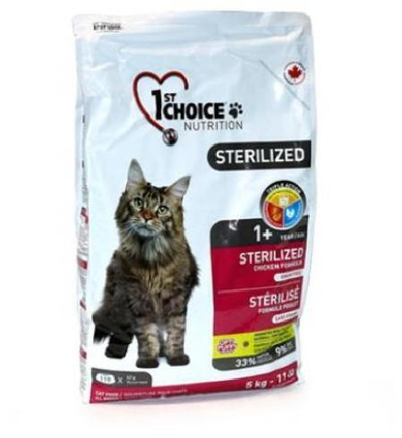 1St Choice Sterilized - Корм для стерилизованных кошек, беззерновой, с ...