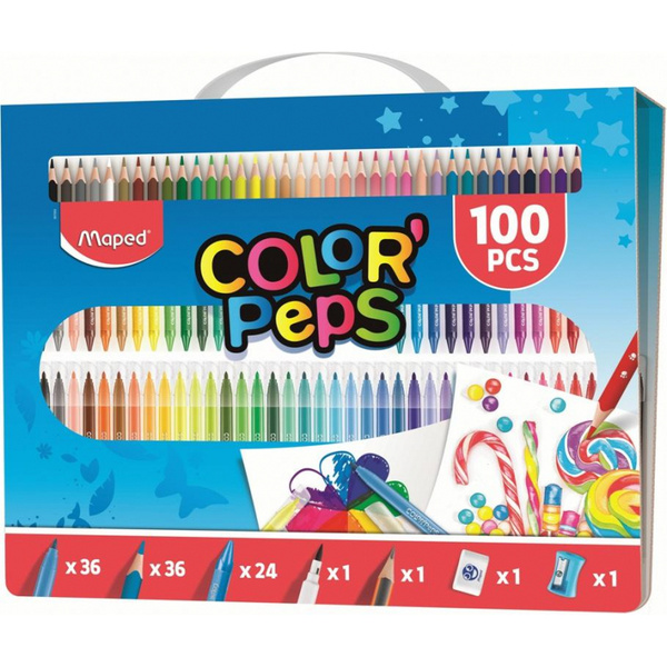 Набор для рисования Maped Color'Peps Kit, 100 предметов, арт. 907003 ...