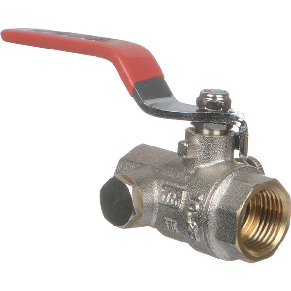 Кран шаровый латунь TeRma RED 1/2" в/в ручка-ручка с дренажем и ...