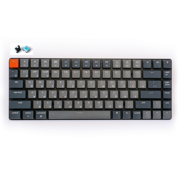 Игровая клавиатура Keychron K3, 84 клавиши, White LED подстветка, Blue ...