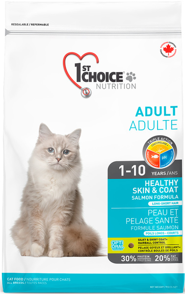 Корм 1st Choice Healthy Skin & Coat для кошек, для кожи и шерсти, с ...