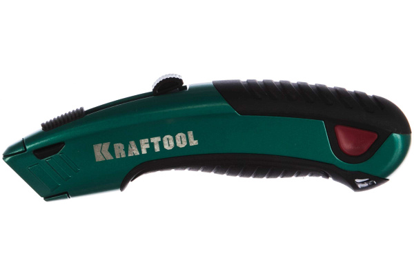 Нож универсальный с автостопом KRAFTOOL GRAND-24, 2 трап. лезвия А24 ...