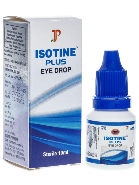 Капли для глаз Айсотин Плюс (Isotine Plus Eye Drop) Jagat Pharma, 10 мл ...