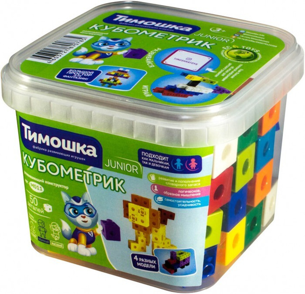 ТИМОШКА Конструктор М011 Junior Кубометрик 50 дет. - купить с доставкой ...