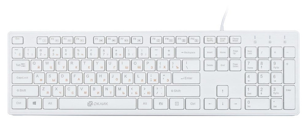 Клавиатура Oklick 500M White купить на OZON по низкой цене (1738982471)