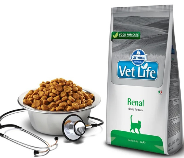 Сухой ветеринарный корм для кошек Farmina Vet Life Renal, при ...