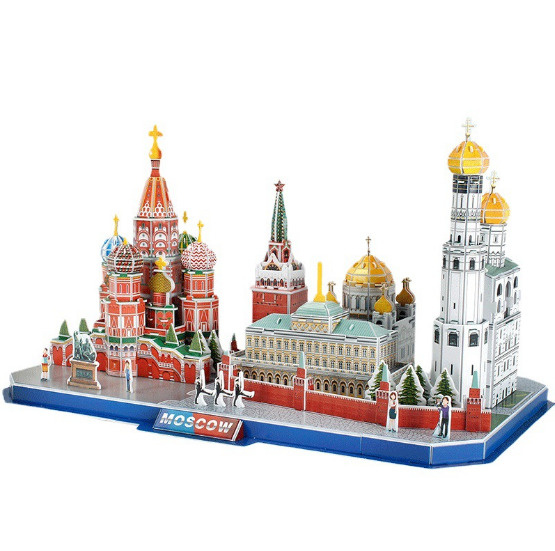 Конструктор, Модель для сборки, Макет Москвы, Красная площадь, Спасская ...
