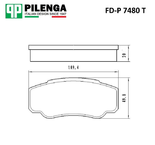 Колодки тормозные Pilenga FDP7480T Задние - купить по низким ценам в ...