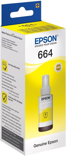 Расходник для печати Epson Чернила оригинальные 6644, Yellow для L100 ...