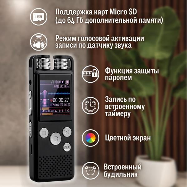 Диктофон Savetek DICTPROF1, WAV, MP3, 16 ГБ купить по выгодной цене в ...