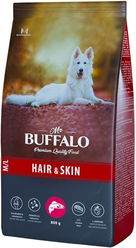Mr.Buffalo Сухой корм для собак средних и крупных пород Hair & Skin ...