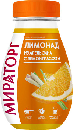 Лимонад Мираторг Апельсин с лемонграссом, 370 мл - купить с доставкой ...