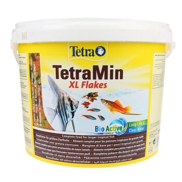 Корм TetraMin XL для рыб, крупные хлопья, 10 л., 2,1 кг - купить с ...