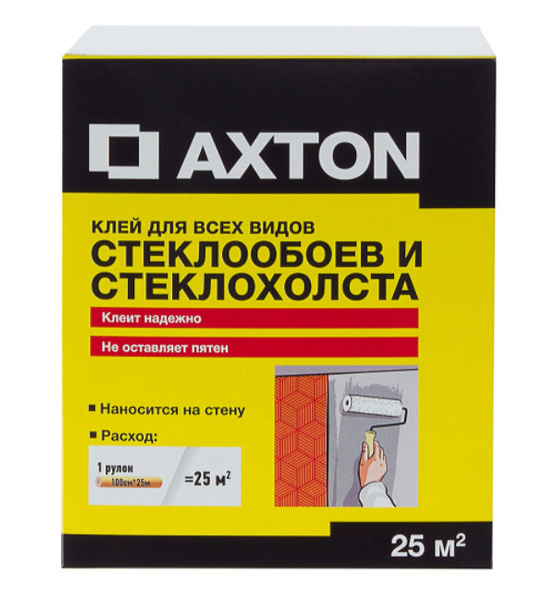 Клей для обоев Axton для стеклообоев 25 м², 200 г. - купить по ...