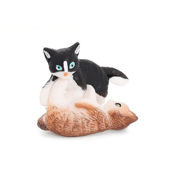 Реалистичная фигурка кошки Играющие котики,игрушка статуэтка My hero ...