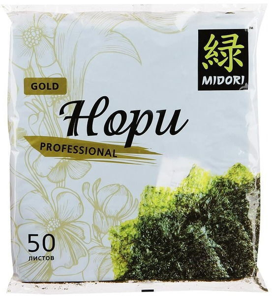 MIDORI Морские водоросли Нори Gold professional, 50 листов - купить с ...