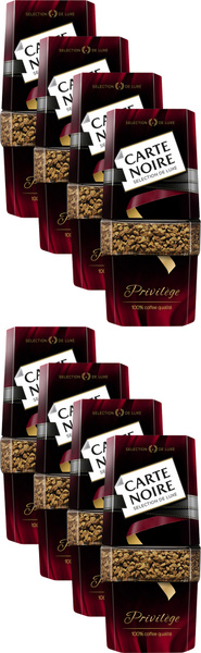 Кофе Carte Noire Privilege растворимый с молотым 95 г, комплект: 8 ...