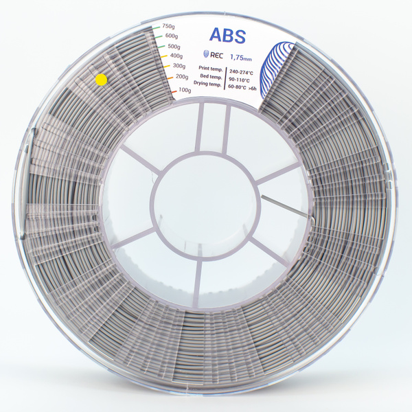 Пластик для 3д принтера АБС REC филамент ABS серый RAL7005 750 гр 1.75 ...
