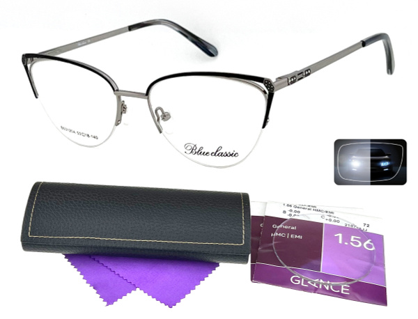 Очки BLUE CLASSIC с футляром мод. 63125 Цвет 1 с линзами GLANCE +1.50 ...